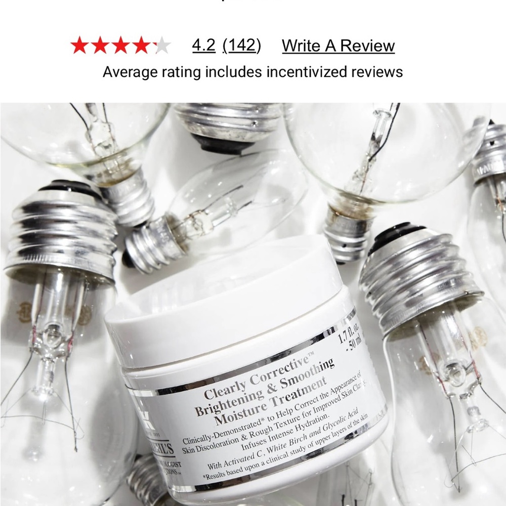 Kiehl's Clearly Corrective Moisture Treatment - White